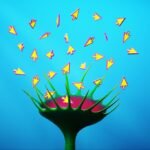 An illustration depicting a magnifying glass over a search bar, with AI-generated answers appearing directly, bypassing traditional website clicks, symbolizing the zero-click economy.