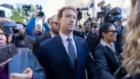 Meta CEO Mark Zuckerberg arriving at Los Angeles Superior Court