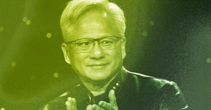 A composite image representing Nvidia's AI chips, a Tesla vehicle, and Meta's VR headset.