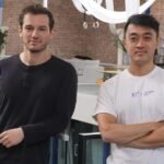 Illustration of a futuristic AI search interface with a 'rebel' icon