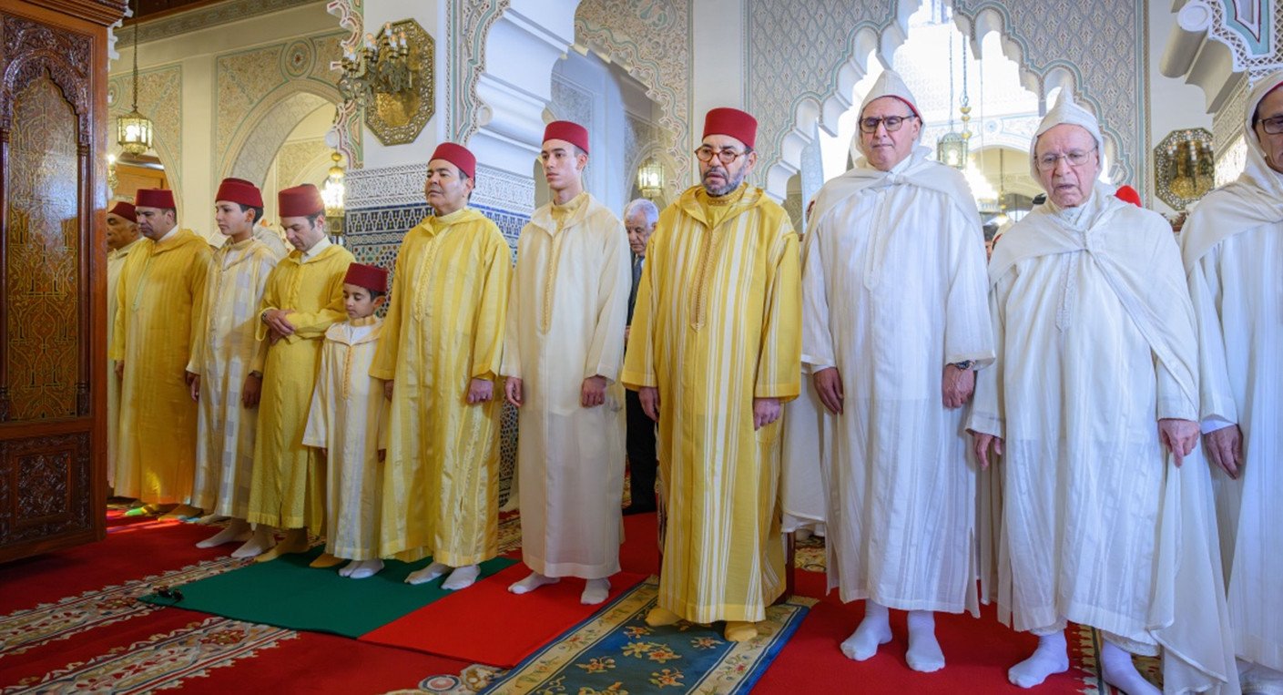 Aïd Al-Fitr, Mohammed VI, Rabat, Prière, Mosquée Ahl Fès, Maroc, Islam