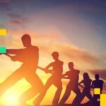 Illustration of Bitcoin logo with data streams, symbolizing the debate over its blockchain's use.