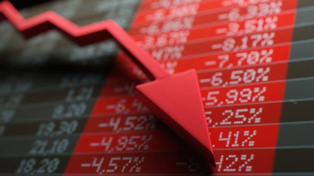 Graphique boursier de Casablanca en forte baisse, symbolisant l'impact des tensions au Moyen-Orient sur le marché financier marocain.