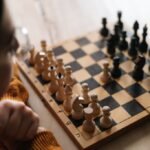 A chessboard with pieces, symbolizing strategic business thinking and entrepreneurial challenges.