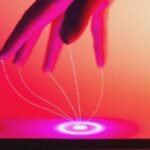 A digital representation of an iPhone with a padlock icon, surrounded by abstract lines of code, symbolizing a sophisticated cyberattack or data breach.