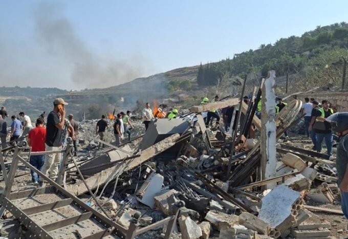 خريطة توضح القرى اللبنانية الجنوبية المستهدفة بإنذار الإخلاء الإسرائيلي