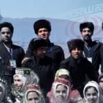 خريطة إيران تبرز مناطق تواجد الأذريين أو صورة لمظاهرات في تبريز.