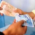 صورة توضيحية لعملة الدرهم المغربي بجانب رموز اليورو والدولار، مع رسوم بيانية تشير إلى استقرار وتراجع في الأسواق المالية.