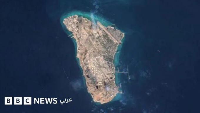 جزيرة خرج الإيرانية: الأهمية الاستراتيجية وتداعيات التهديدات الأمريكية 10 صورة جوية لجزيرة خرج الإيرانية تظهر منشآت النفط والأرصفة البحرية