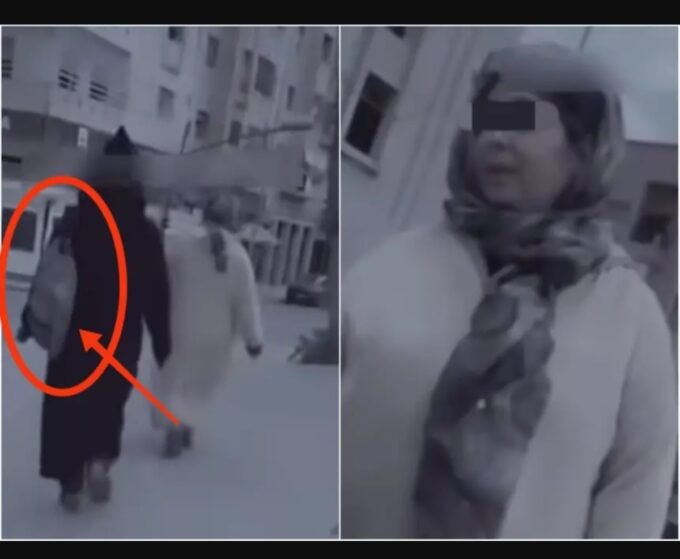 سيدة تظهر في فيديو متداول على منصات التواصل الاجتماعي في مدينة برشيد، المغرب