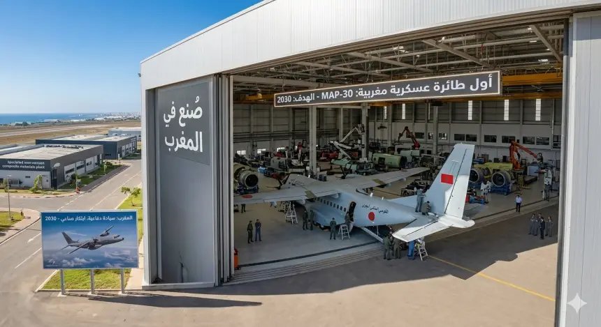 المغرب يعزز سيادته الدفاعية: طائرة عسكرية 'صنع في المغرب' بحلول 2030 3 طائرة عسكرية مغربية قيد التصنيع ترمز للسيادة الدفاعية للمملكة