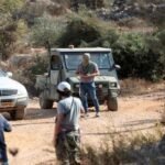 صورة لموقع حادثة استشهاد فلسطينيين برصاص مستوطنين في بلدة أبو فلاح شمال شرق رام الله