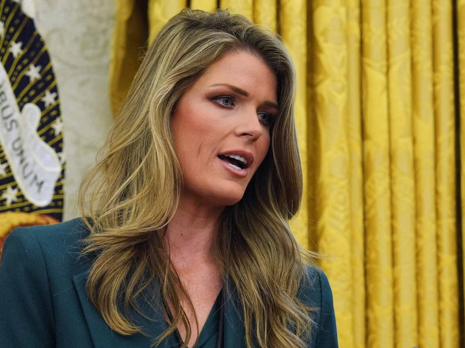 صورة ليندسي هاليجان، محامية الرئيس الأمريكي السابق دونالد ترامب، في سياق الجدل القانوني.