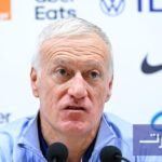 ديدييه ديشامب مدرب منتخب فرنسا يتحدث في مؤتمر صحفي