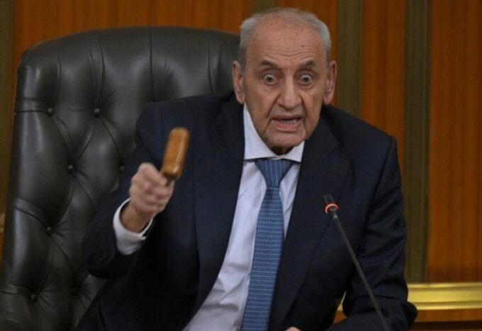 الرئيس نبيه بري يتحدث في مؤتمر صحفي