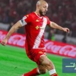نور الدين أمرابط لاعب الوداد الرياضي مصاباً في مباراة ضد نهضة بركان