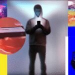 Person doomscrolling on a smartphone, showing news alerts about global conflicts and crises, with a worried expression.