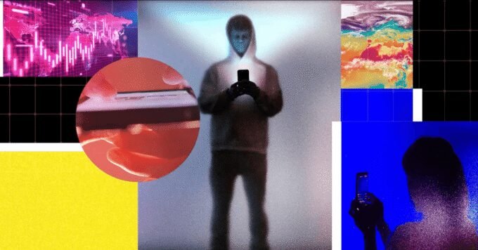 The Compulsive Scroll: Why Crisis News Hooks Our Brains 10 Person doomscrolling on a smartphone, showing news alerts about global conflicts and crises, with a worried expression.