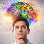 A human brain with gears and circuits, symbolizing emotional intelligence in an AI-driven world.