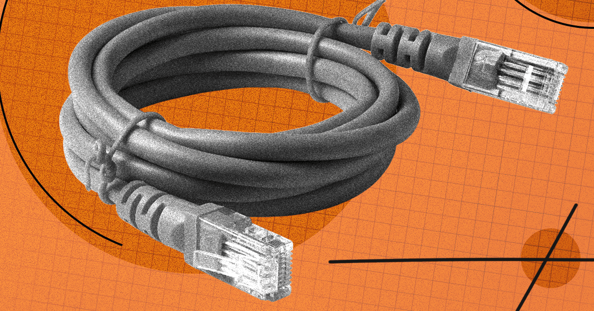 Unlock Your Home Network's Full Potential: The Ultimate Guide to Tidy Ethernet Cable Runs 3 Neatly organized Ethernet cables connecting to a network switch, illustrating effective cable management.