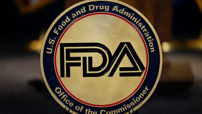 FDA logo displayed at a news conference
