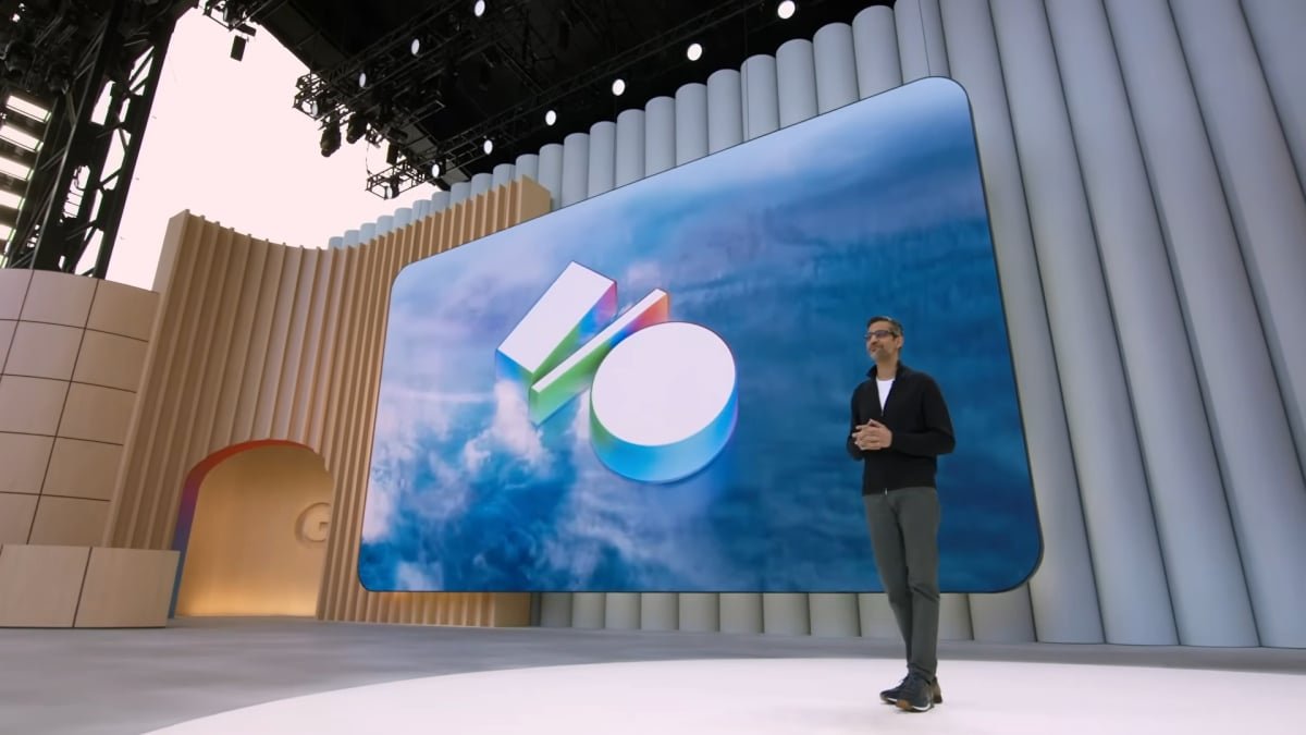 Google I/O 2026 logo with abstract tech elements