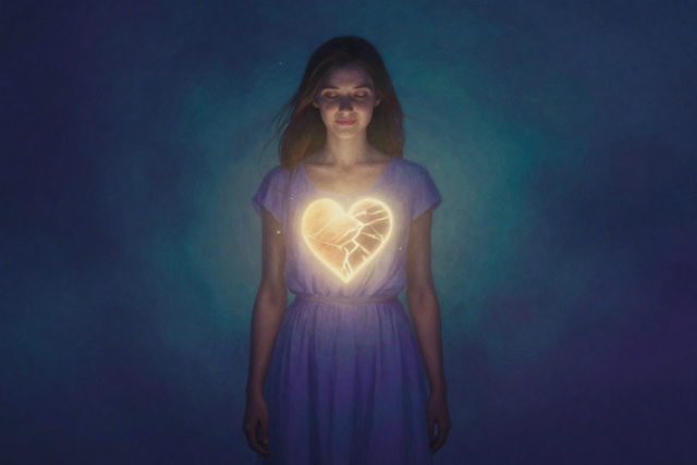 From Deep Wounds to Profound Wisdom: A Mother's Journey Through Abuse and Healing 9 A woman looking strong and serene, with children playing safely in the background, symbolizing healing and resilience after escaping abuse.