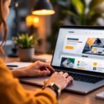 A modern, clean landing page design with a clear call to action and illustrative graphics, symbolizing high conversion.