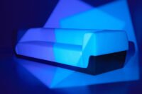 Vibrant, sculptural pieces from Holly Hunt's new Onward Collection, showcasing bold colors and unique textures.