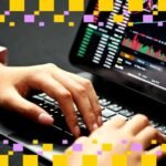 A digital representation of financial charts and graphs, symbolizing tokenized futures trading on Hyperliquid's platform, with oil and stock market indicators.