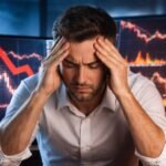 An investor thoughtfully analyzing financial charts, emphasizing strategic decision-making over market timing.