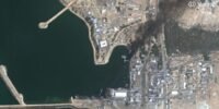 Satellite imagery showing damaged Iranian military installations, including drone hangars, naval docks, and radar arrays.