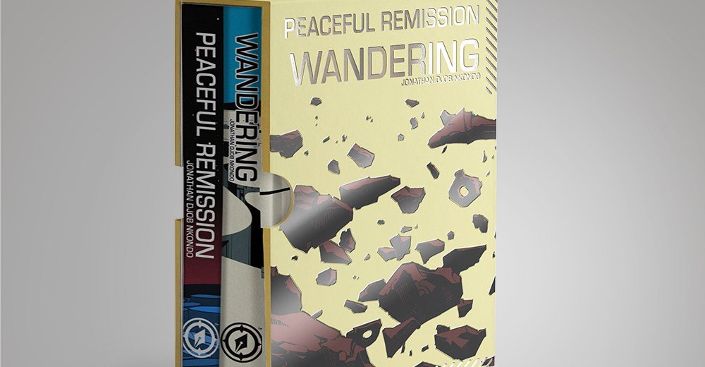 From Alien Worlds to Intimate Narratives: Scavengers Reign Artist Jonathan Djob Nkondo Unveils New Sci-Fi Comics 3 Jonathan Djob Nkondo's graphic novel cover art for Peaceful Remission and Wandering, showcasing his unique sci-fi aesthetic.