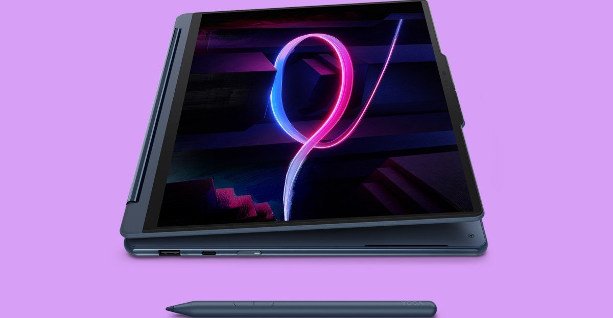 Lenovo Unveils Yoga 9i 2-in-1 with Revolutionary 'Canvas Mode' at MWC 2026 3 The Lenovo Yoga 9i 2-in-1 laptop in its traditional form, showcasing its blue finish.