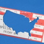 Courtroom illustration depicting the Live Nation-Ticketmaster antitrust trial, with legal documents and a gavel, symbolizing the 'velvet hammer' of legal action.