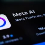 A smartphone screen displaying the Meta AI shopping assistant interface with various product recommendations.