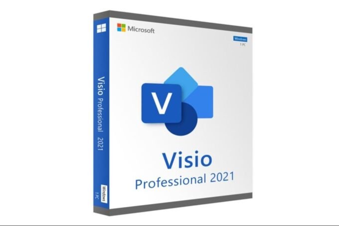Microsoft Visio 2021 Professional logo with various diagrams and flowcharts illustrating clear communication.