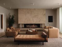 A stunning exterior view of the Studio OSKLO Trousdale Estate, showcasing its Mid-Century Modern architecture and lush Japanese garden.