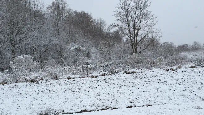 Morocco Braces for Significant Snowfall: Orange Alert Issued Across Mountainous Regions 3 Heavy snow covering a mountainous road in Morocco under a cloudy sky