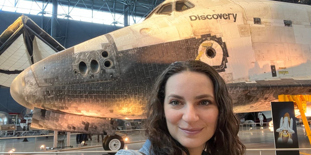 The Space Shuttle Discovery on display at the Steven F. Udvar-Hazy Center