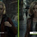 A graphic illustrating Nvidia's DLSS 5 technology enhancing a character's face in a video game, surrounded by dissenting gamer and developer icons.