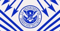 Exterior view of the Department of Homeland Security building, representing US immigration policy