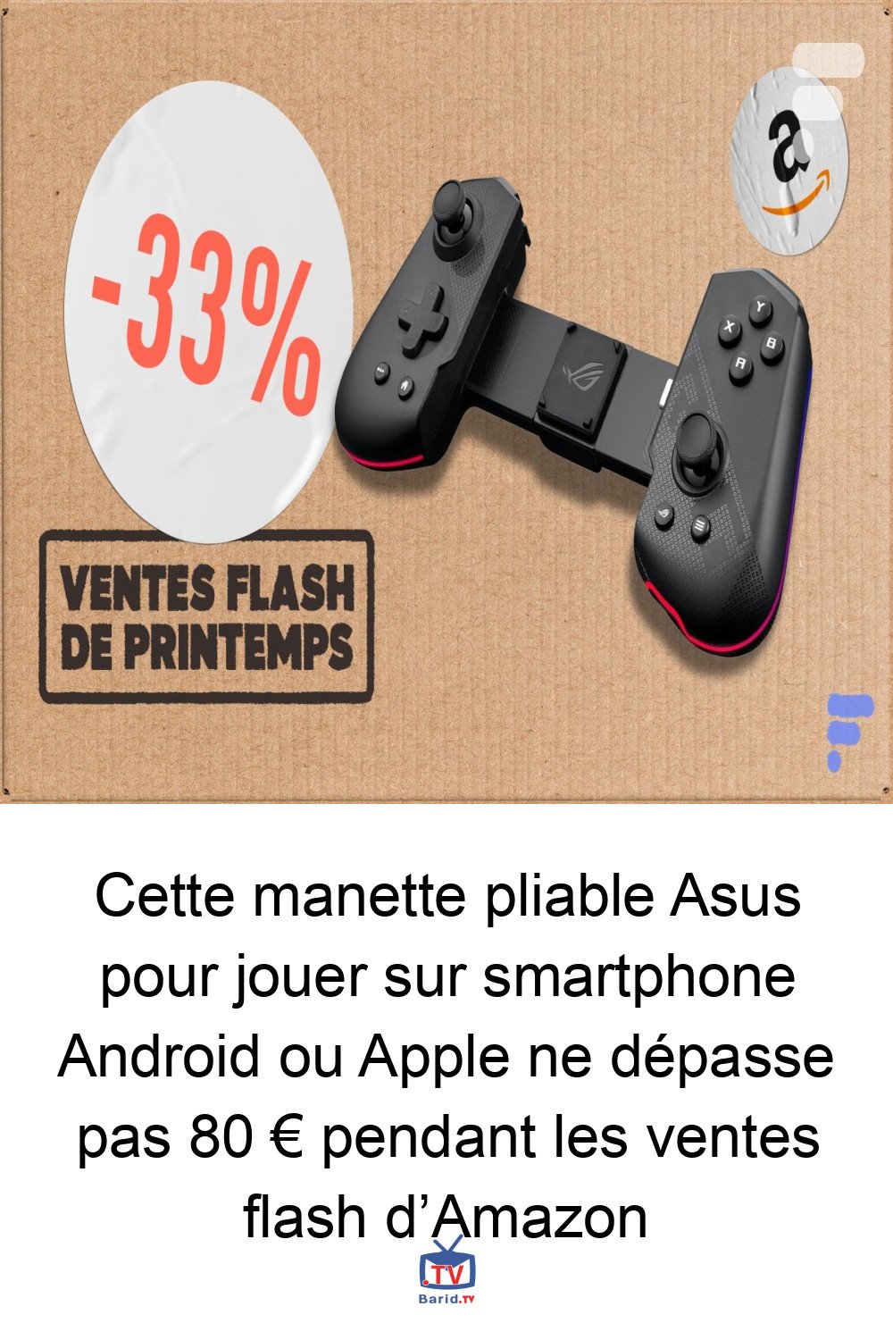 Cette manette pliable Asus pour jouer sur smartphone Android ou Apple ne dépasse pas 80 € pendant les ventes flash d’Amazon 4 Pinterest Hidden