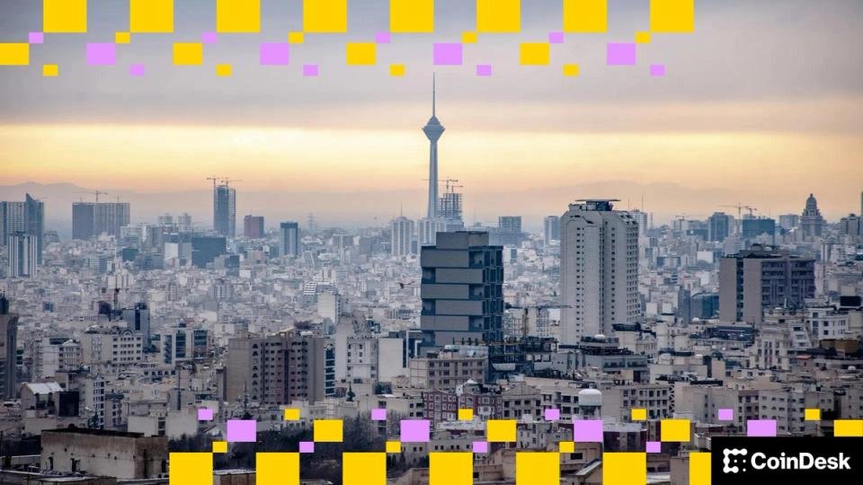 A visual representation of a prediction market interface, possibly showing geopolitical events or financial charts, with a background hinting at conflict or data analysis.