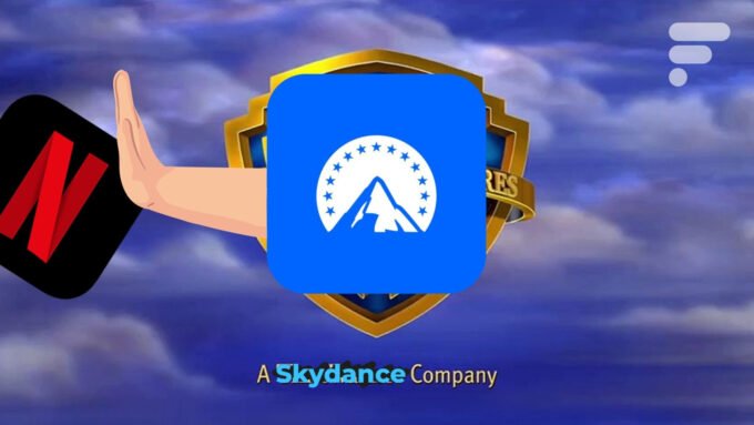 Logo de Paramount et Warner Bros. Discovery, symbolisant une fusion potentielle.