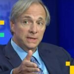 Ray Dalio's Gold Standard Challenged: Bitcoin's Surprising Resilience Amidst Geopolitical Turmoil 2 Ray Dalio speaking, with digital representations of Bitcoin and gold coins in the background, symbolizing the debate over safe-haven assets.