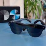 TCL RayNeo Air 4 Pro: World's First HDR AR Glasses Launch at $249 6 A user wearing TCL RayNeo Air 4 Pro AR smart glasses, immersed in a vibrant virtual display.