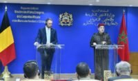 Nasser Bourita et Maxime Prévot lors d'un point de presse à Rabat, symbolisant la coopération renforcée entre le Maroc et la Belgique.