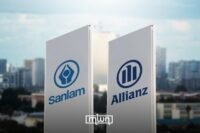Sanlam Maroc and Allianz Maroc logos merging, symbolizing their strategic acquisition in the Moroccan insurance market.