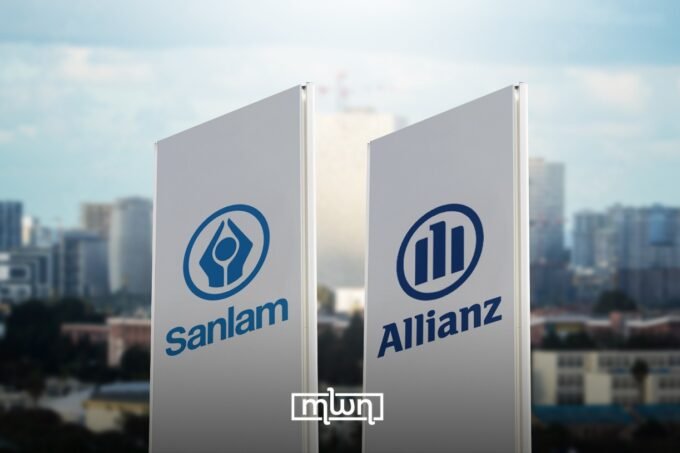Sanlam Maroc and Allianz Maroc logos merging, symbolizing their strategic acquisition in the Moroccan insurance market.